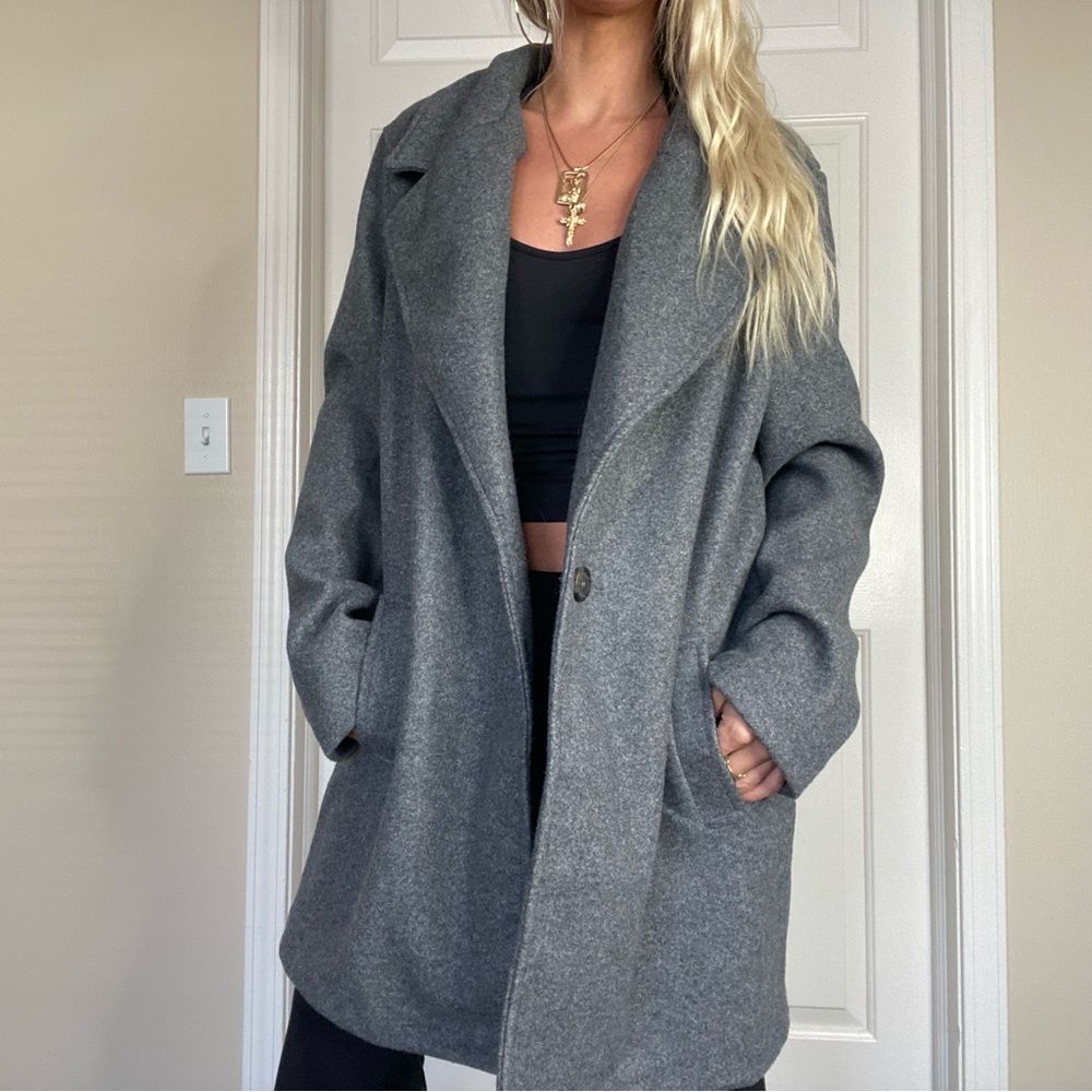 Gray Women's Trench Coat
